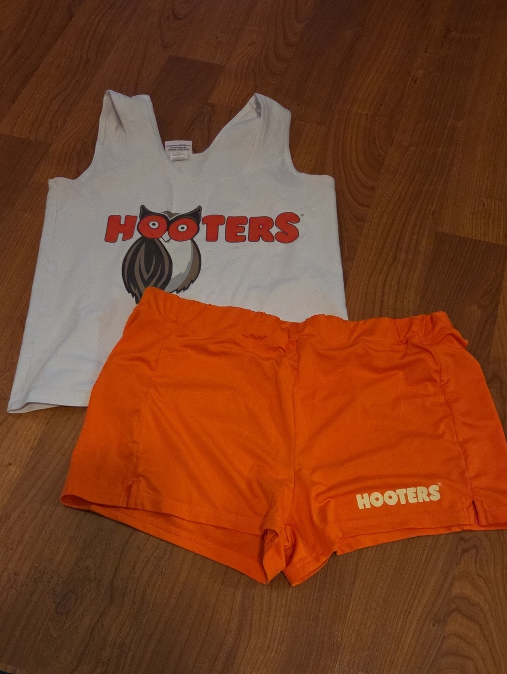 Hooters Uniform Set Top Large And Shorts Xl